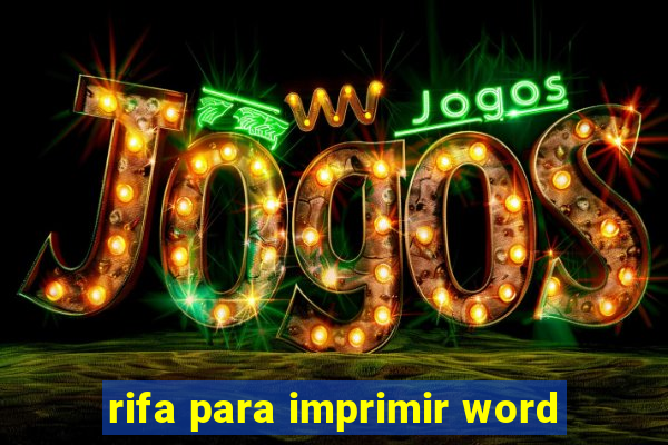 rifa para imprimir word